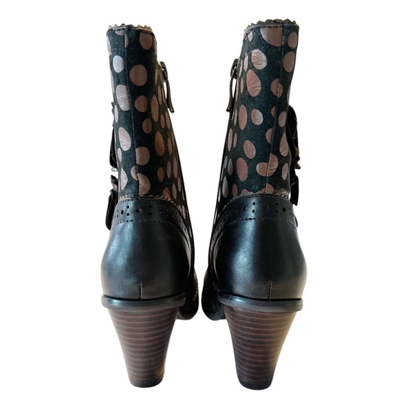L’Artiste Spring Step Perignon Wingtip Polka Dot Heeled Boots EU 37 US 6.5-7 - Picture 6 of 16